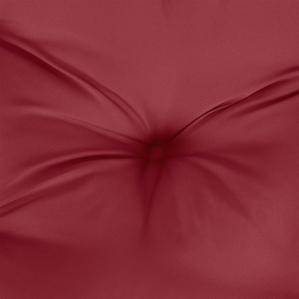 vidaXL وسادة أريكة طبلية أحمر خمري 70×70×10 سم