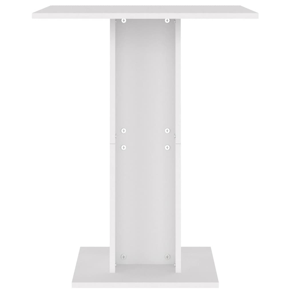 vidaXL طاولة بيسترو أبيض 60×60×75 سم خشب مضغوط