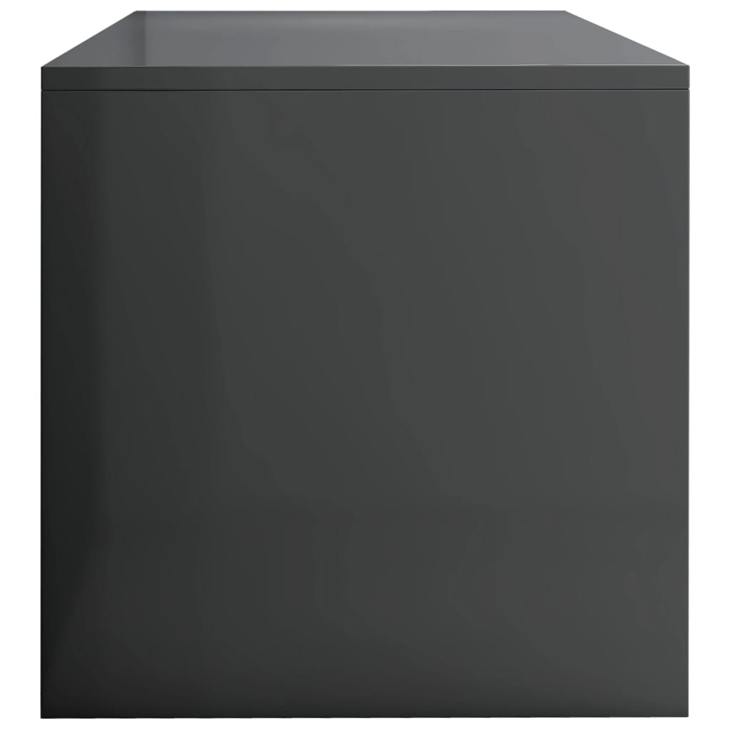 vidaXL 801930 vidaXL TV Cabinet High Gloss Grey 80x40x40 cm Chipboard (US only)