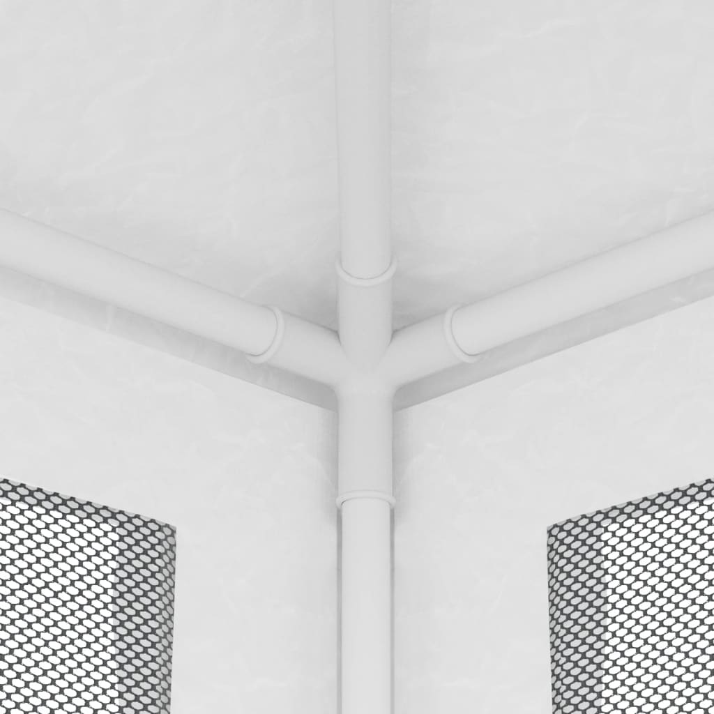 vidaXL خيمة حفلات مع 4 جدران جانبية شبكية 2×2 م أبيض