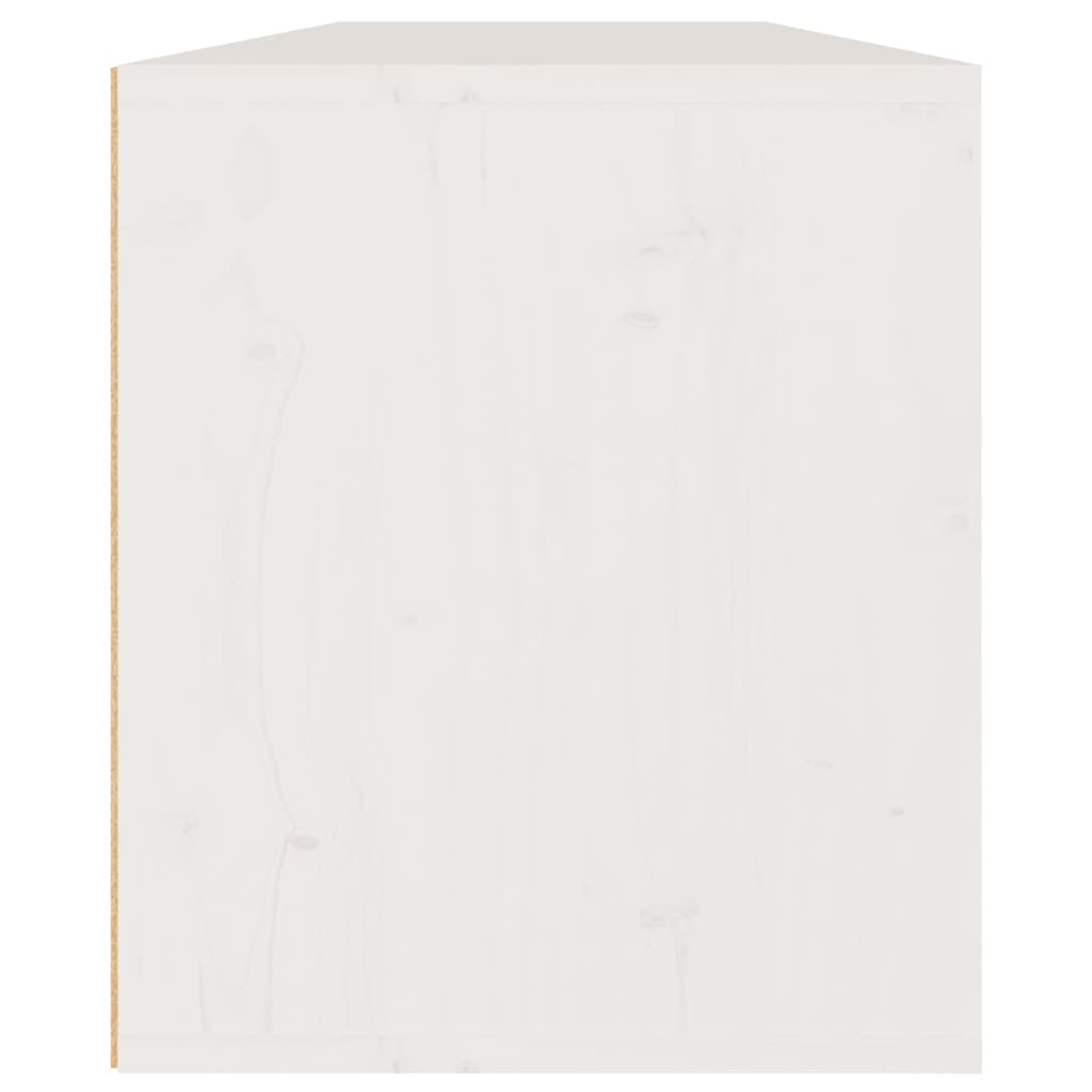 vidaXL خزانات حائط 2ق لون أبيض 35x30x60 سم خشب صنوبر صلب