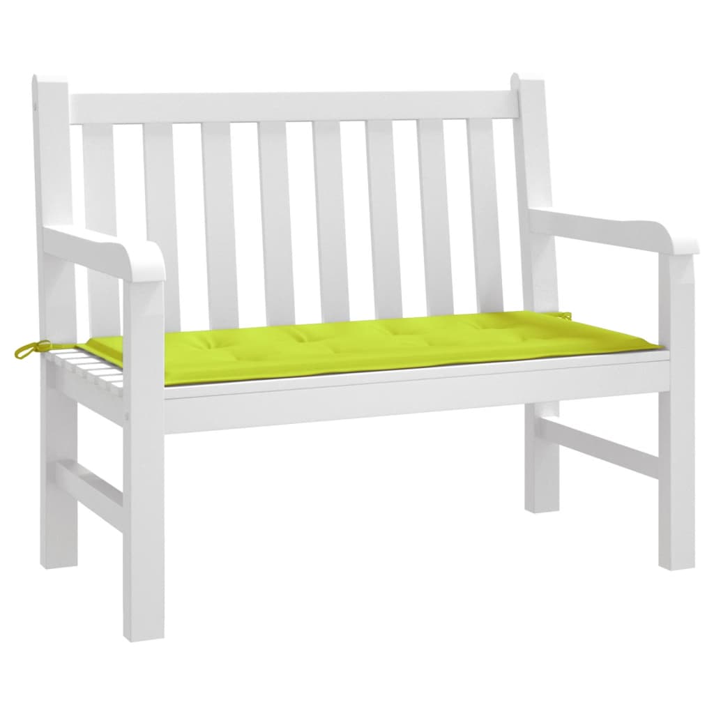 vidaXL وسادة مقعد حديقة أخضر ساطع 120×50×3 سم قماش