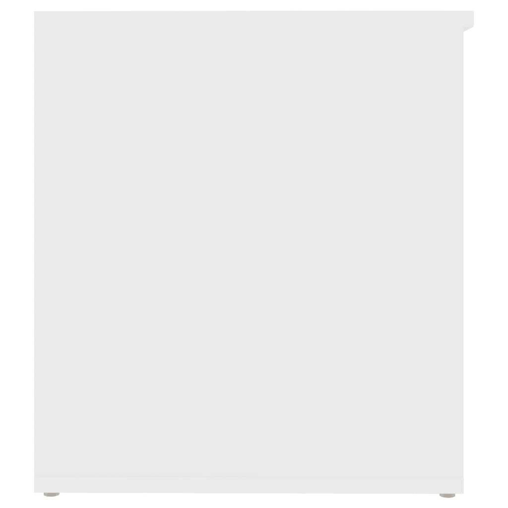 vidaXL صندوق تخزين أبيض 84×42×46 سم خشب صناعي