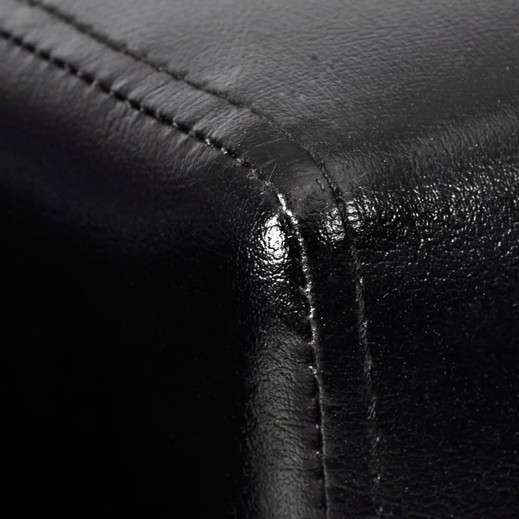 vidaXL كرسي بذراعين مكعب الشكل جلد صناعي أسود