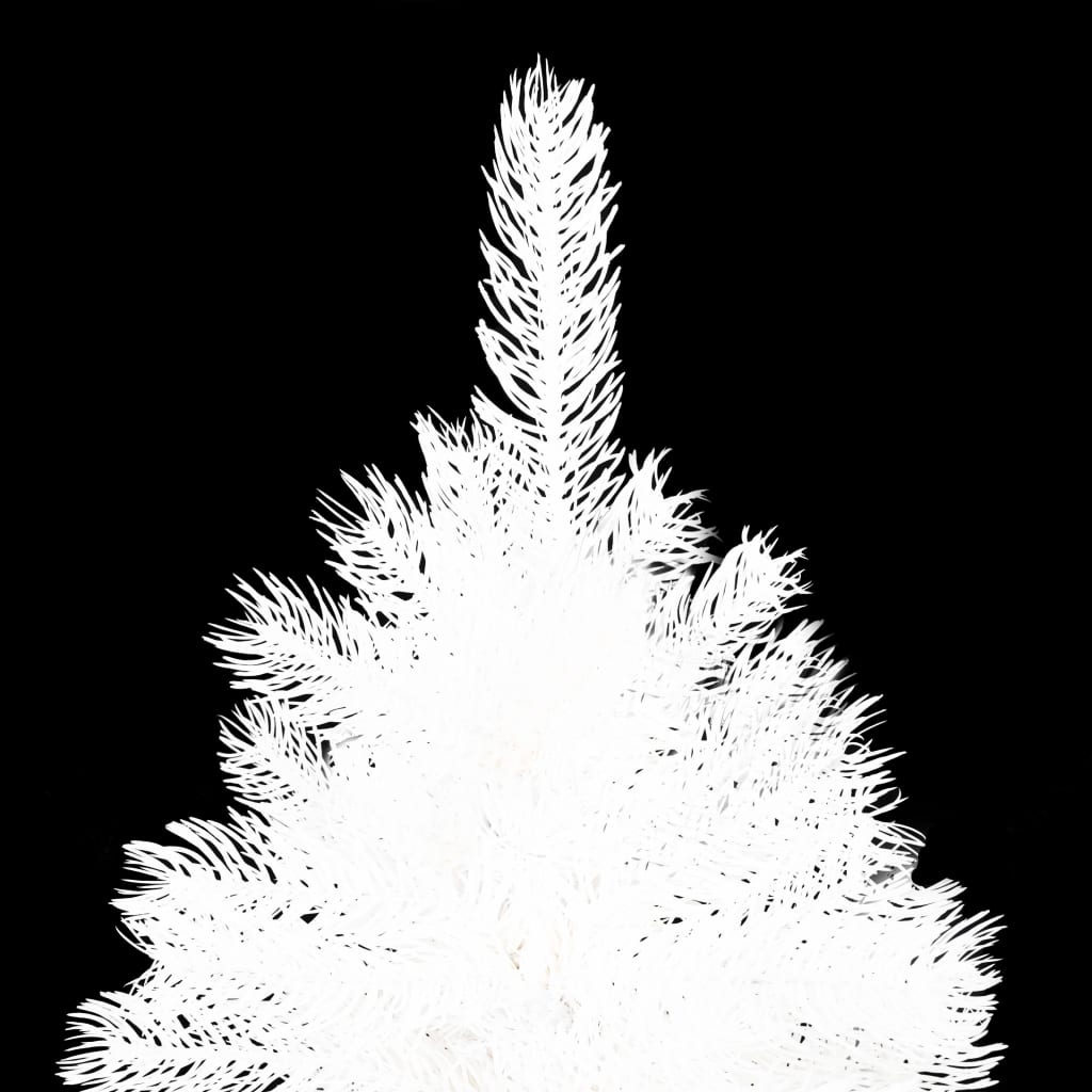 vidaXL شجرة عيد ميلاد صناعية أوراق إبرية شبه حقيقية أبيض 120 سم
