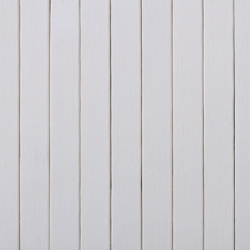 vidaXL فاصل غرفة خيزران أبيض 250×165 سم