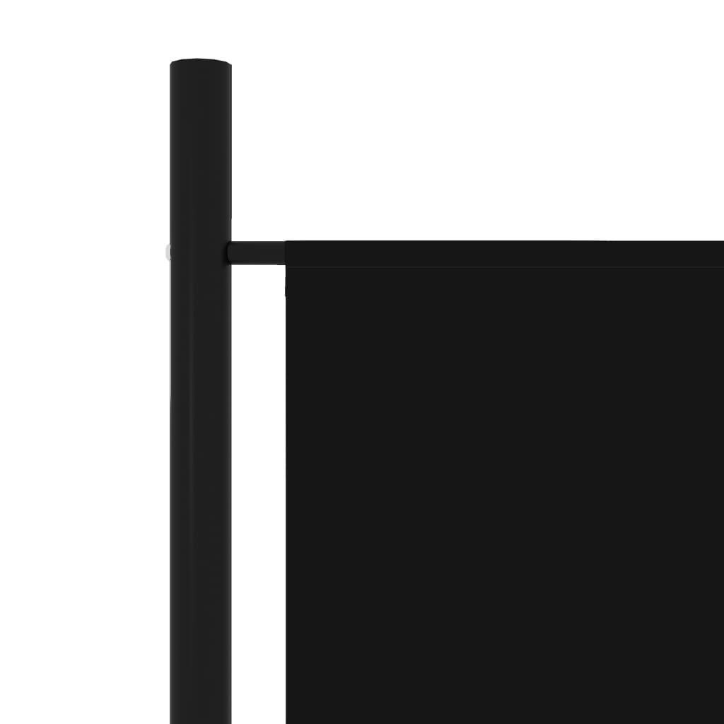 vidaXL مقسم غرفة ذو 3 ألواح أسود 150×180 سم