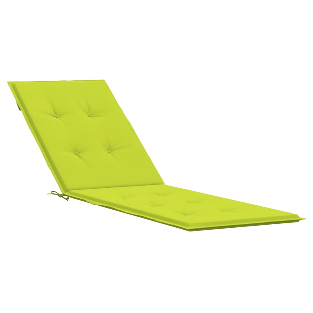 vidaXL وسادة كرسي شاطئ أخضر ساطع (75 + 105)3x50x سم