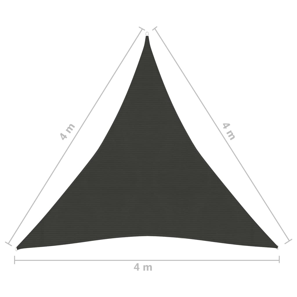 vidaXL مظلة شراعية 160 جم/م² أنثراسيت 4×4×4 م HDPE