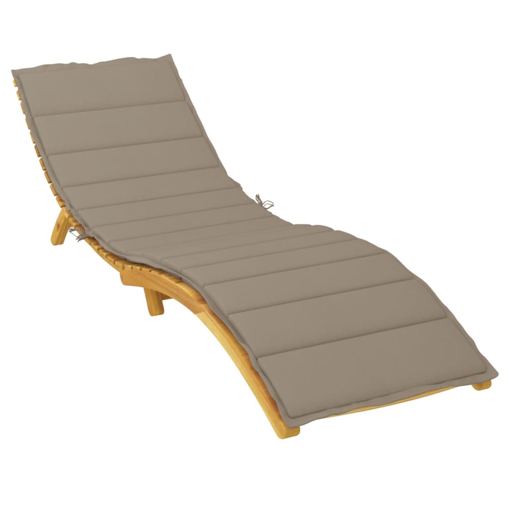 vidaXL وسادة كرسي تشمس رمادي بني 200×50×3 سم قماش