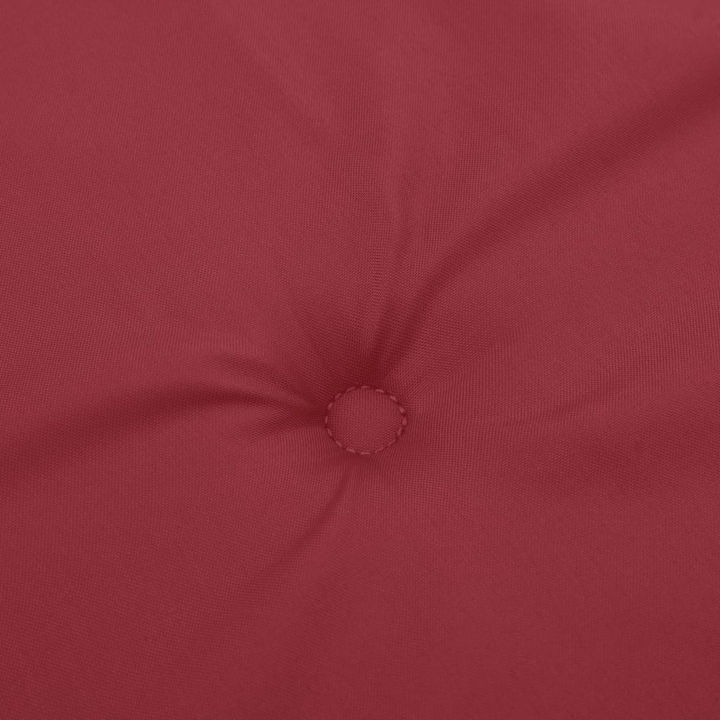 vidaXL وسادة مقعد حديقة أحمر خمري 100×50×3 سم قماش
