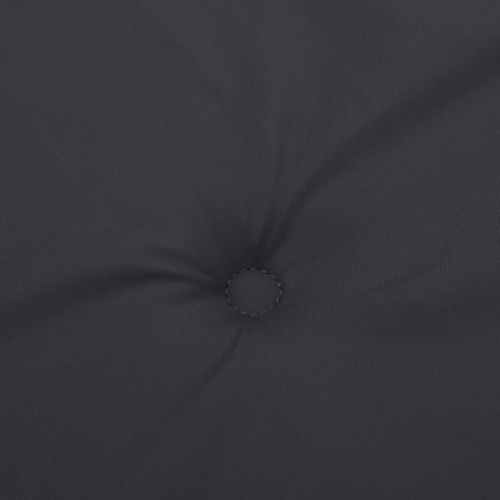 vidaXL وسادة بنش حديقة لون أسود 200×50×3 سم