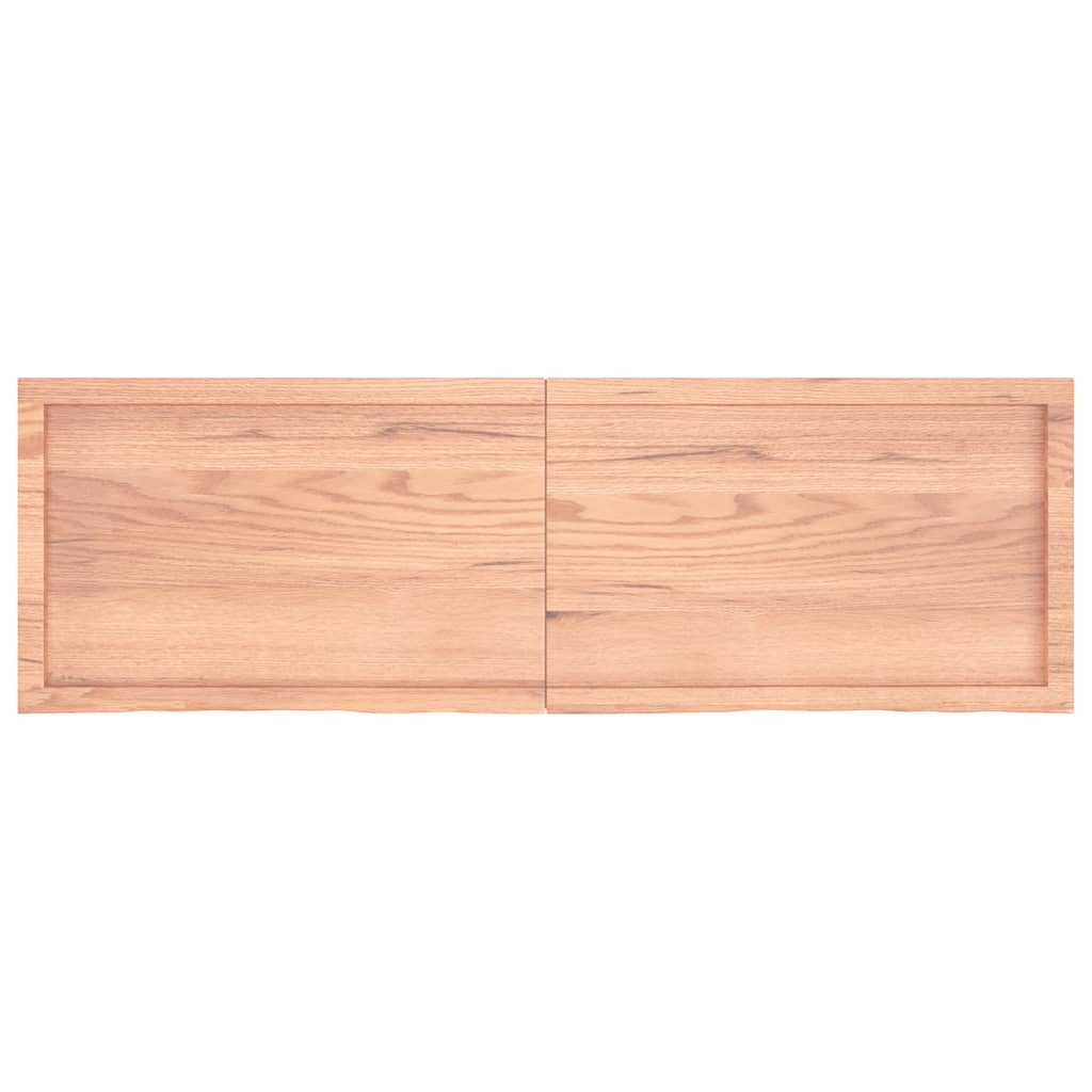 vidaXL سطح طاولة كاونتر حمام بني فاتح 160*50*(2-4) سم خشب صلب معالج