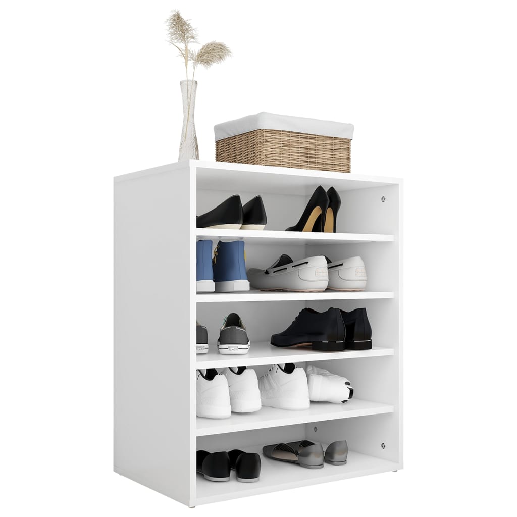 vidaXL خزانة أحذية أبيض 60×35×70 سم خشب صناعي