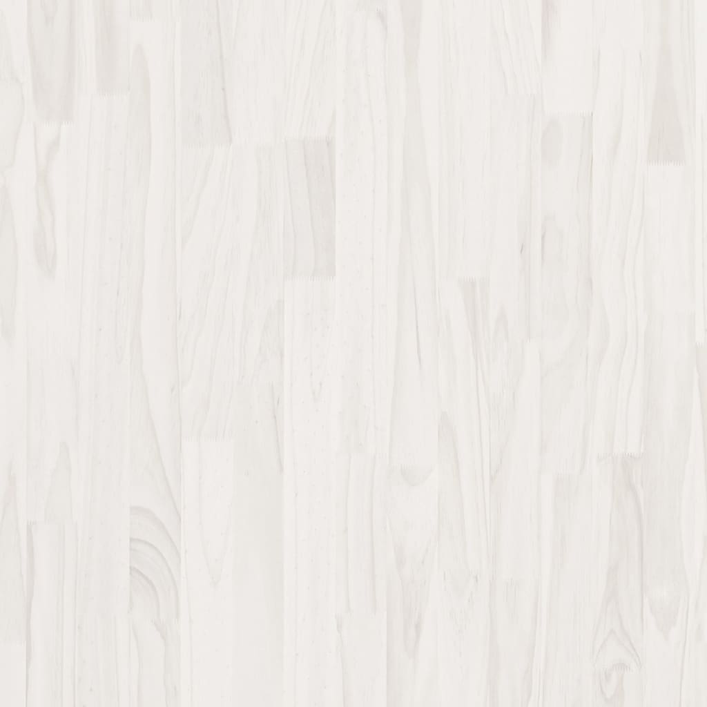 vidaXL خزانة جانب السرير لون أبيض 60×36×64 سم خشب صنوبر صلب