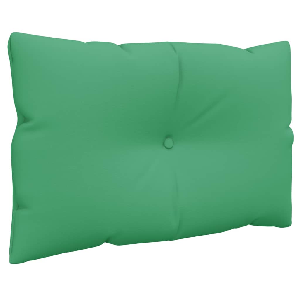 vidaXL وسائد أريكة باليت 2 قطع قماش أخضر