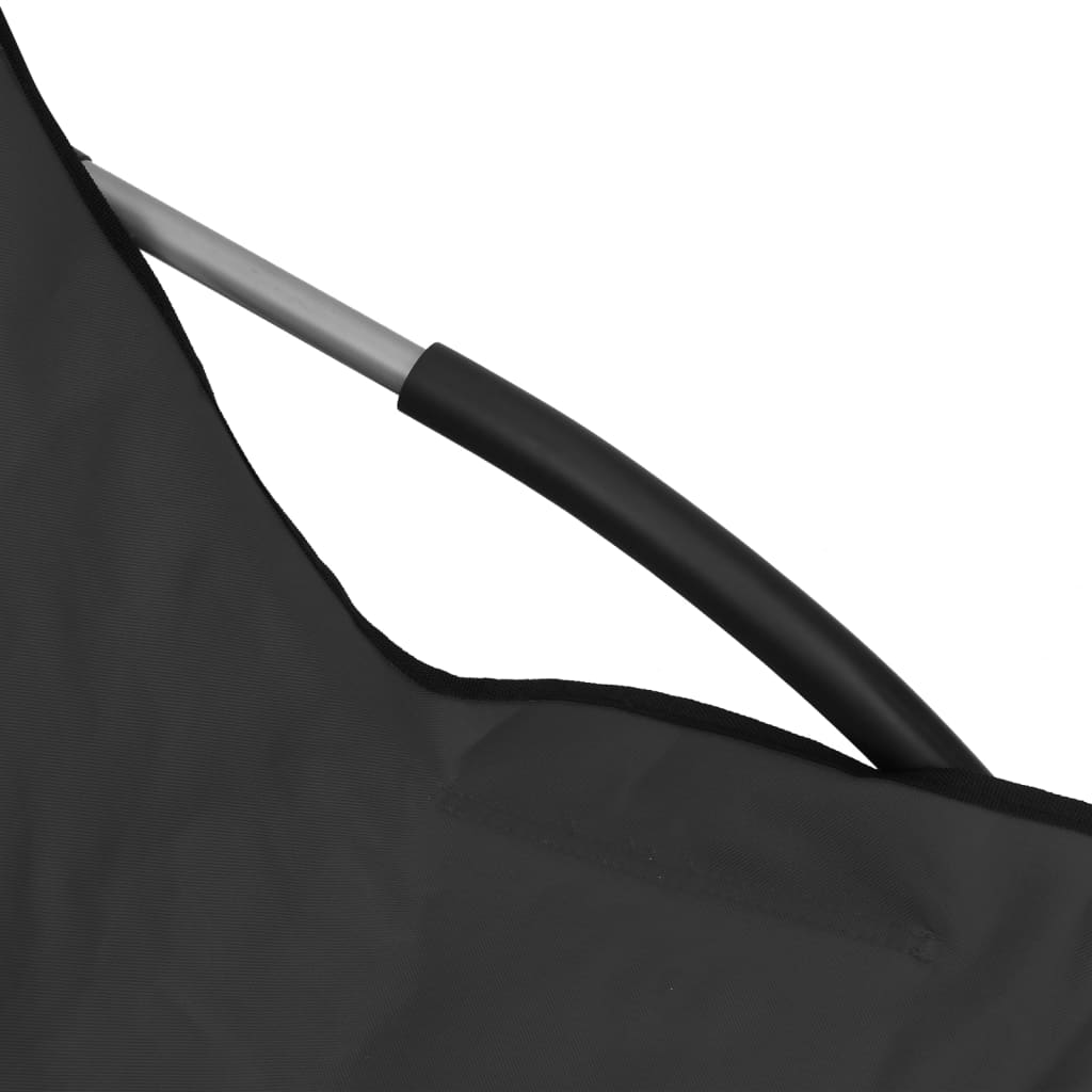 vidaXL كراسي شاطئ قابلة للطي 2 ق قماش أسود