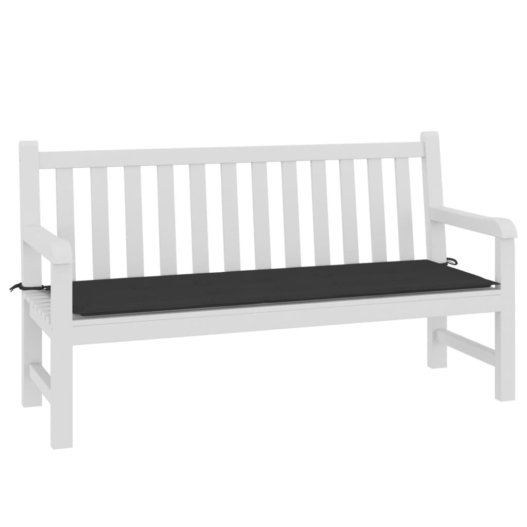 vidaXL وسادة أريكة حديقة لون أسود 150×50×3 سم