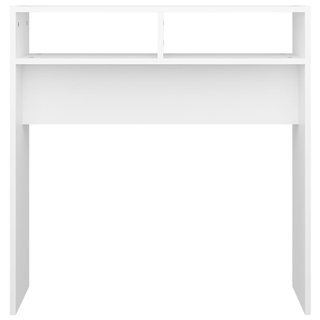 vidaXL طاولة كونسول أبيض 78×30×80 سم خشب صناعي