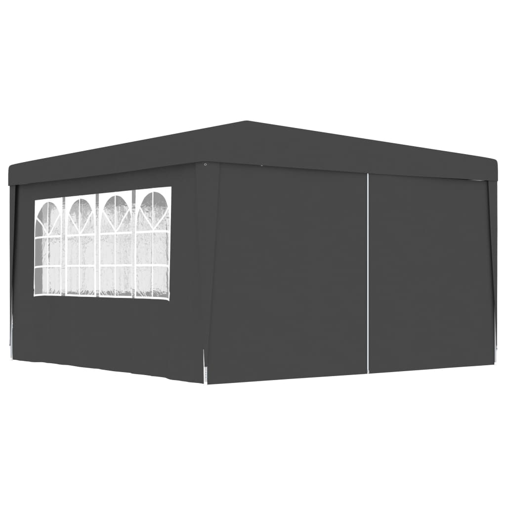 vidaXL خيمة حفلات احترافية بجدران جانبية 4×4 م أنثراسيت 90 جم/م²