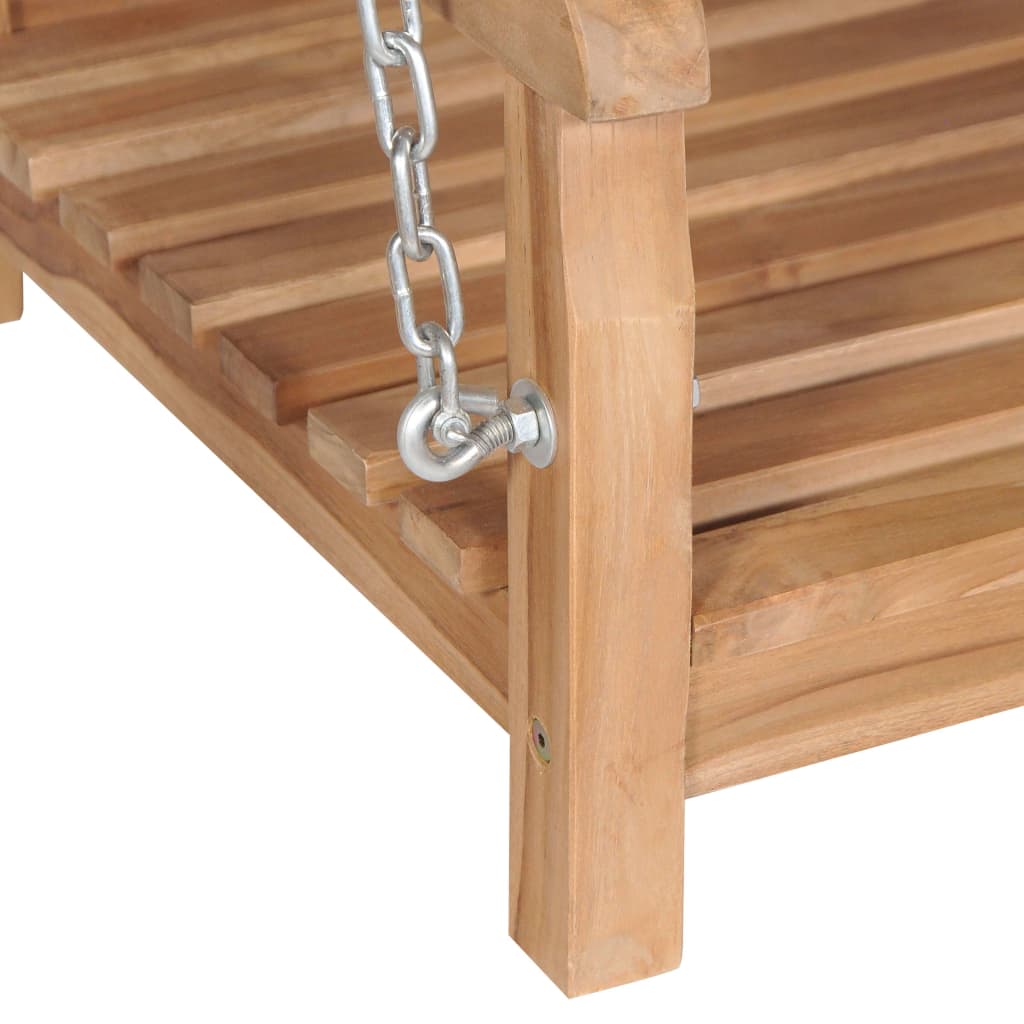 vidaXL أريكة أرجوحة خشب ساج صلب 120×60×57.5 سم بني