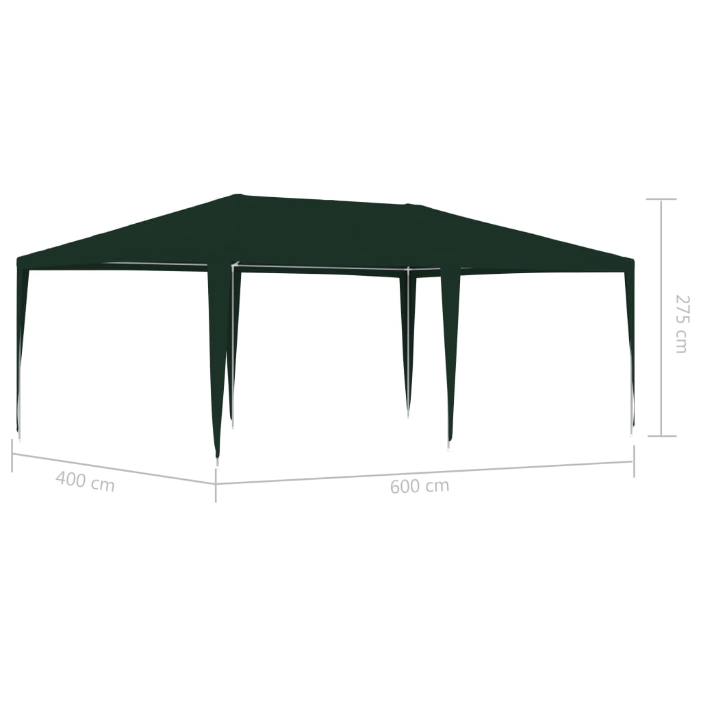 vidaXL خيمة حفلات احترافية 4×6 م أخضر 90 جم/م²