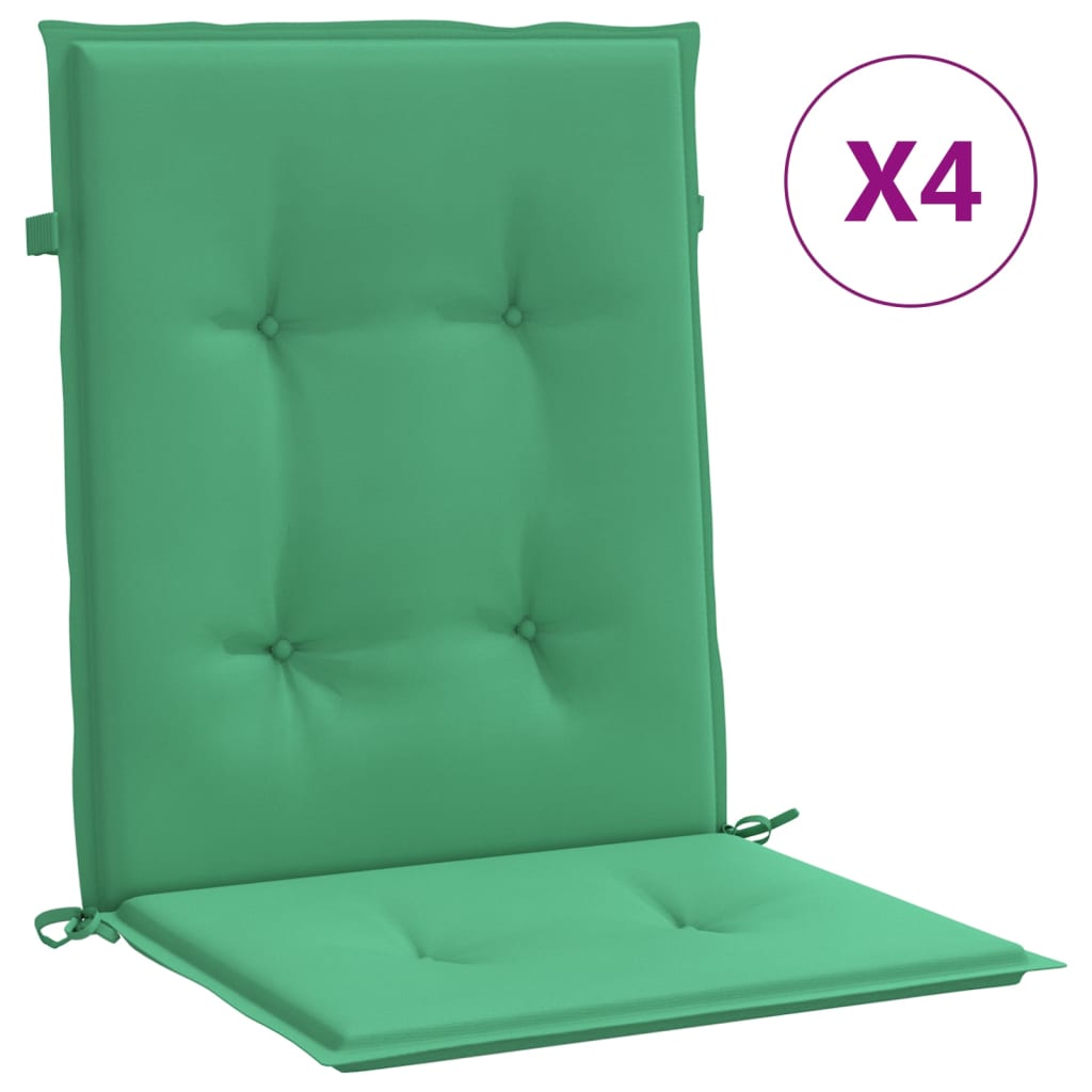 vidaXL وسائد كرسي حديقة 4 ق أخضر 100×50×3 سم