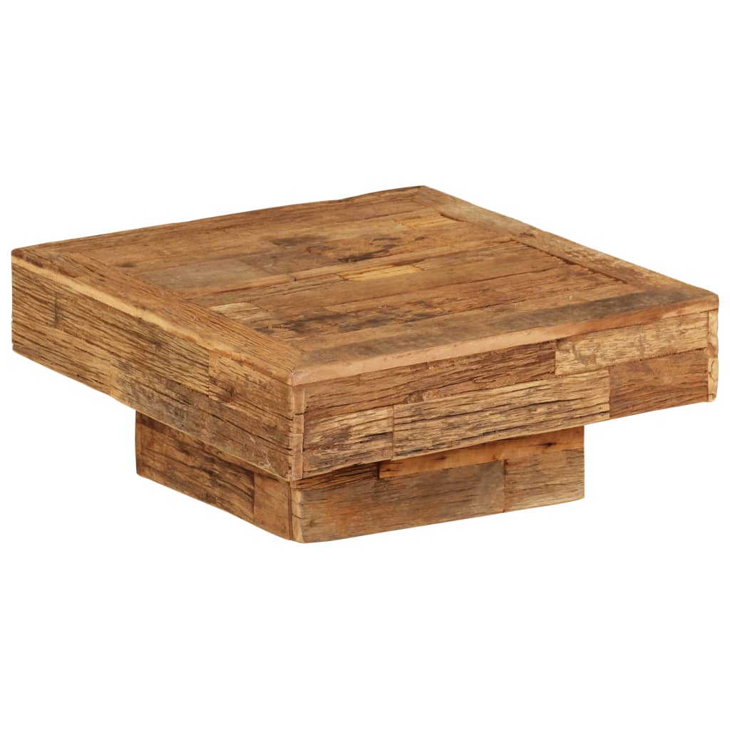 vidaXL طاولة قهوة خشب صلب مستصلح 70×70×30 سم