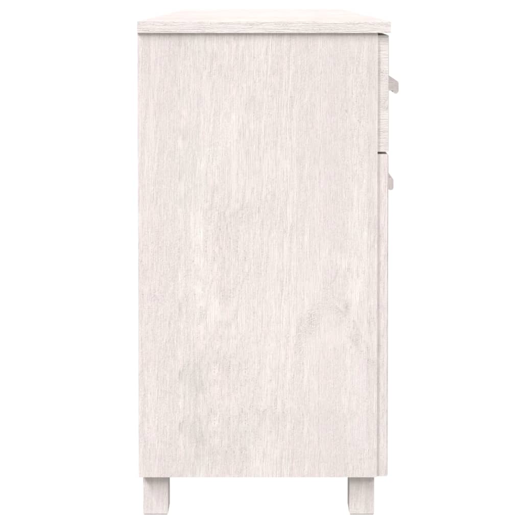 vidaXL خزانة جانبية أبيض 113×40×80 سم خشب صنوبر صلب
