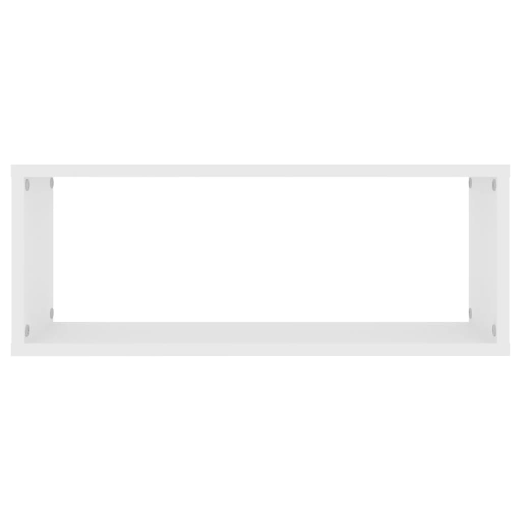 vidaXL رفوف جدارية مكعبة 2 ق أبيض 60×15×23 سم خشب صناعي