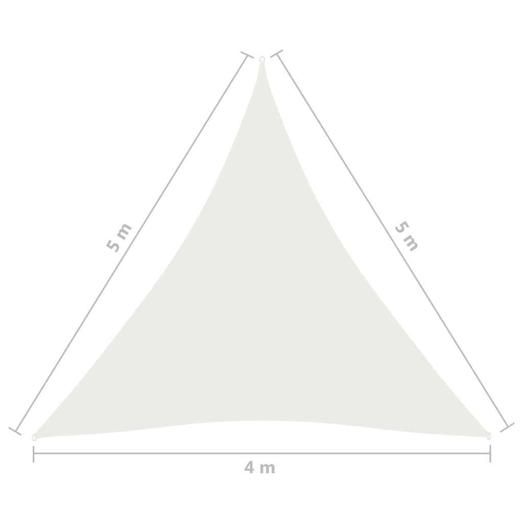 vidaXL مظلة شراعية 160 جم/م² أبيض 4×5×5 م HDPE