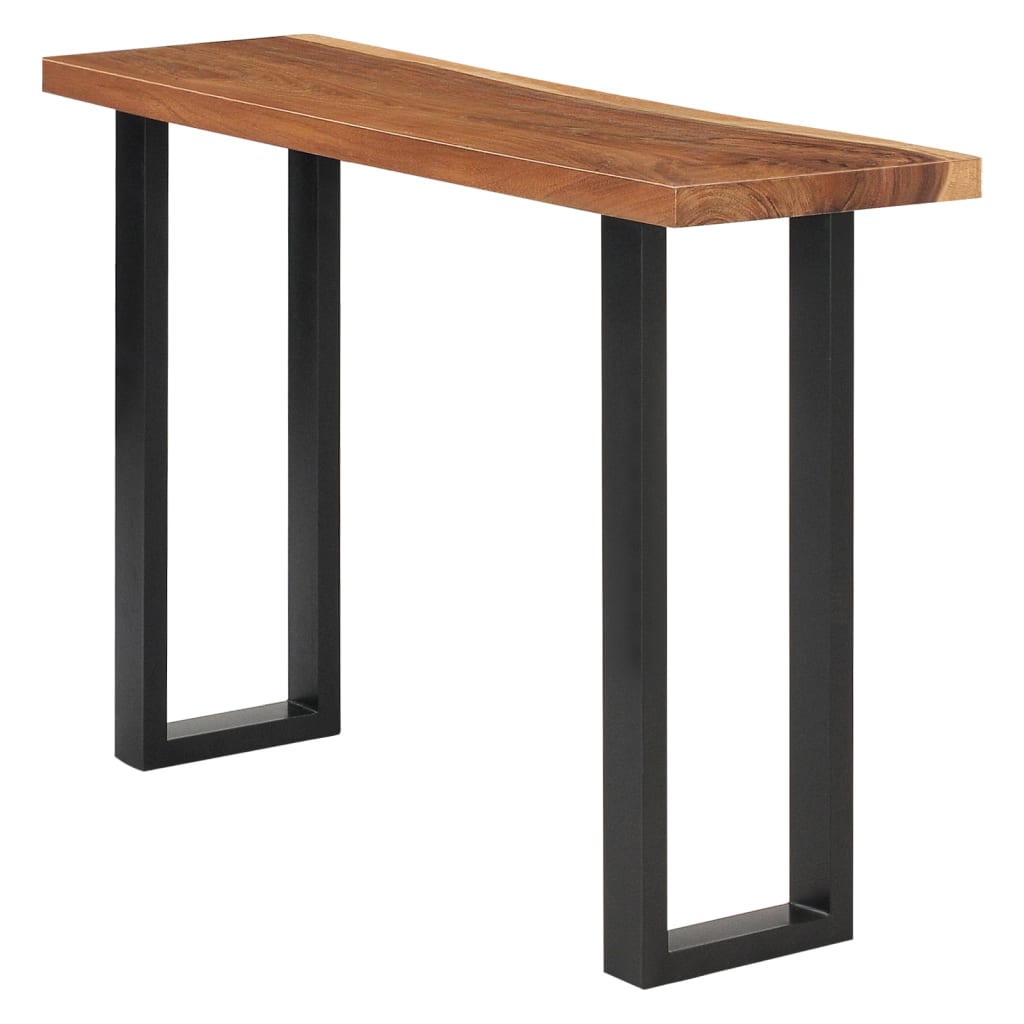 vidaXL طاولة كونسول خشب سيوار صلب 110×35×75 سم