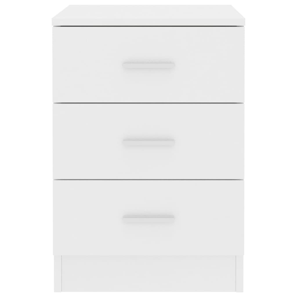 vidaXL 801994 vidaXL Bedside Cabinet White 38x35x56 cm Chipboard (AU/US only)