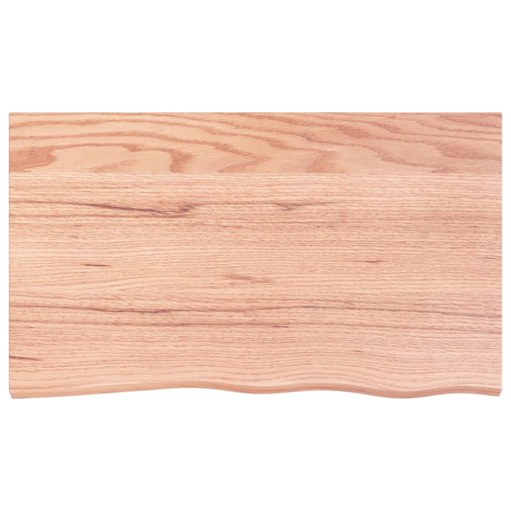 vidaXL سطح طاولة لون بني فاتح 2x60x100 سم خشب بلوط صلب معالج