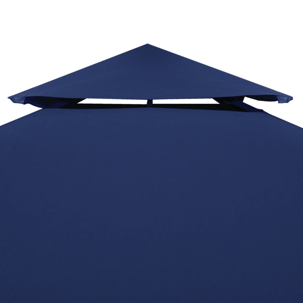 vidaXL غطاء مظلة جازيبو بديل 310 جم/م² أزرق داكن 3×3 متر