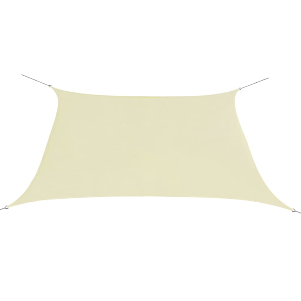 vidaXL مظلة شراعية قماش أكسفورد مربعة الشكل 3.6×3.6 سم كريمي
