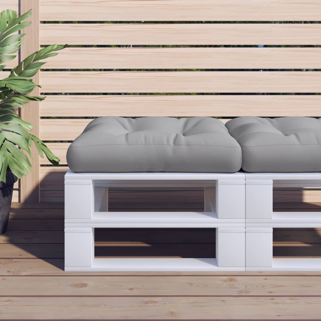 vidaXL وسادة أريكة طبليات رمادي 58×58×10 سم