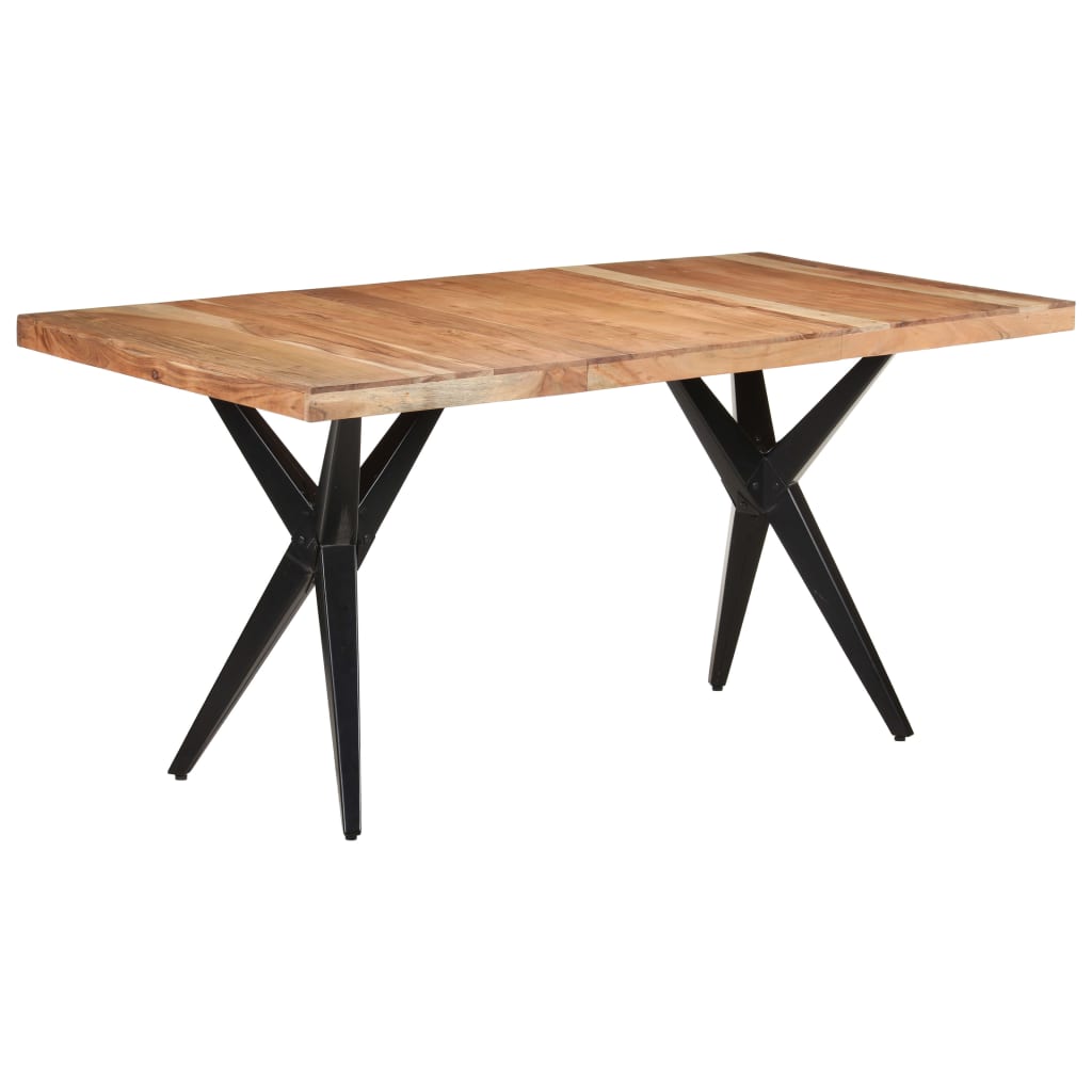 vidaXL طاولة سفرة 160×80×76 سم خشب أكاسيا صلب