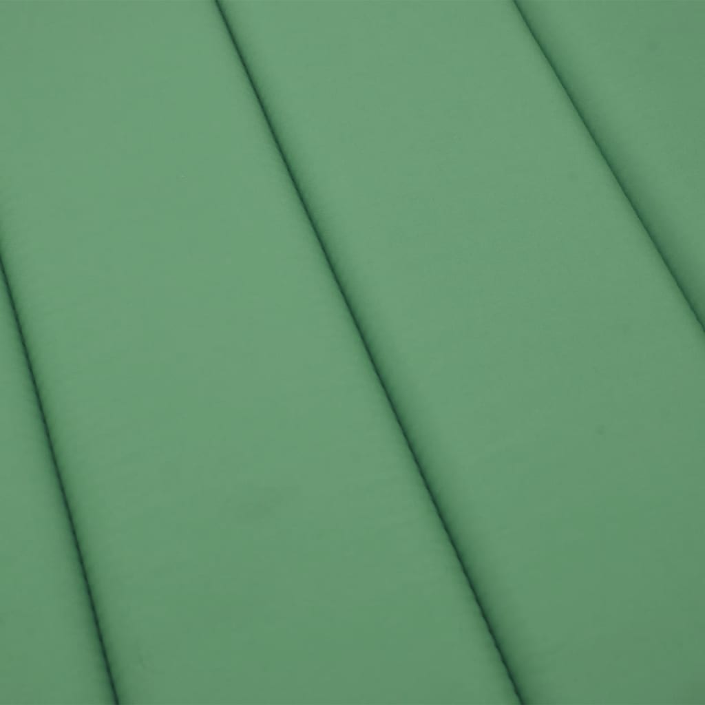 vidaXL وسادة كرسي تشمس أخضر 200×70×3 سم قماش