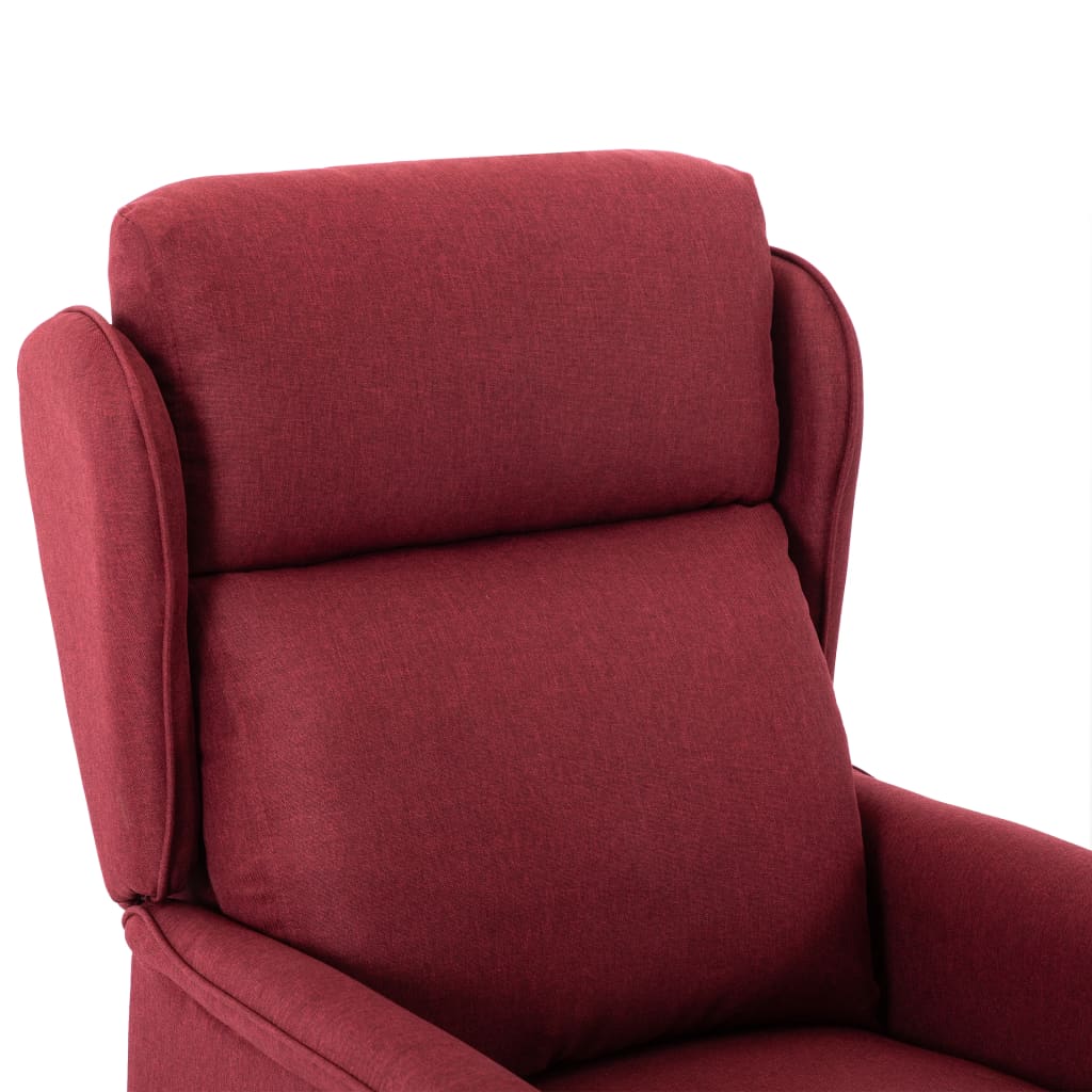 vidaXL كرسي قابل للإمالة أحمر خمري قماش