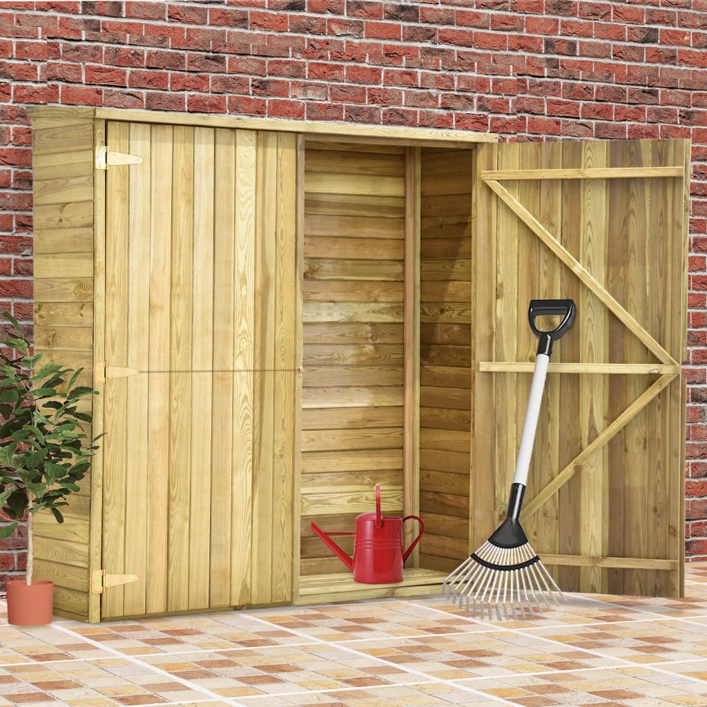 vidaXL كشك أدوات حديقة 163×50×171 سم خشب صنوبر مُشرَّب
