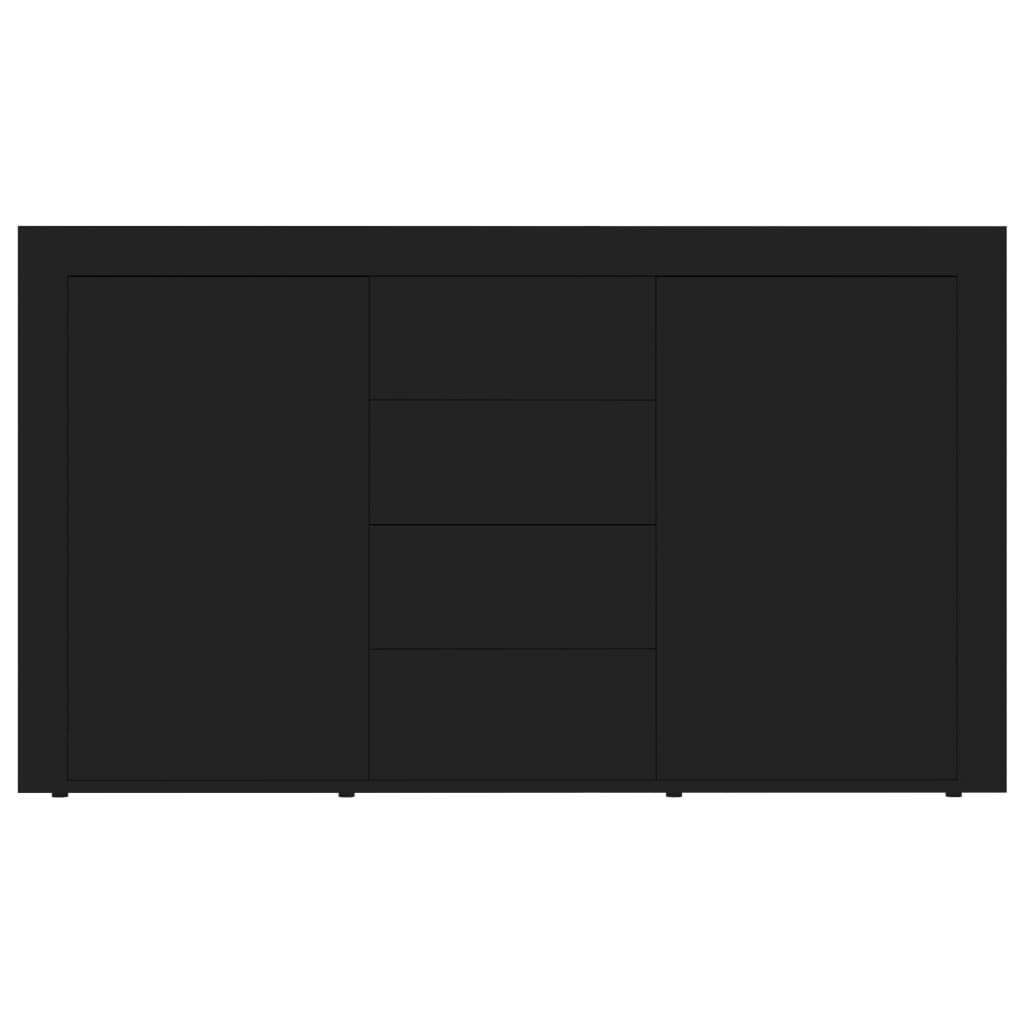 vidaXL خزانة جانبية أسود 120×35×69 سم خشب صناعي