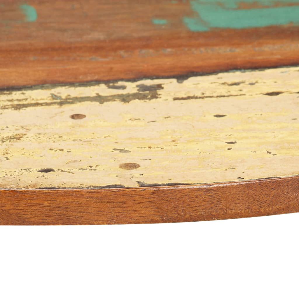 vidaXL سطح طاولة دائري 50 سم 15-16 ملم خشب صلب مستصلح