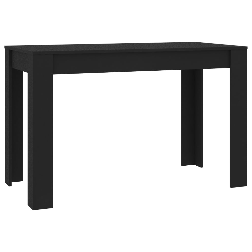 vidaXL طاولة طعام أسود 120×60×76 سم خشب مضغوط