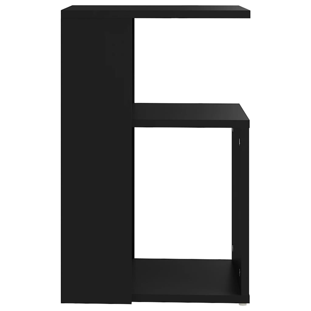 vidaXL طاولة جانبية أسود 36×30×56 سم خشب حبيبي