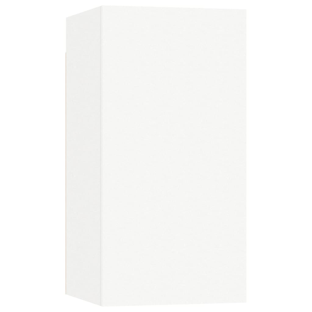 vidaXL خزانة تلفزيون أبيض 30.5×30×60 سم خشب مضغوط