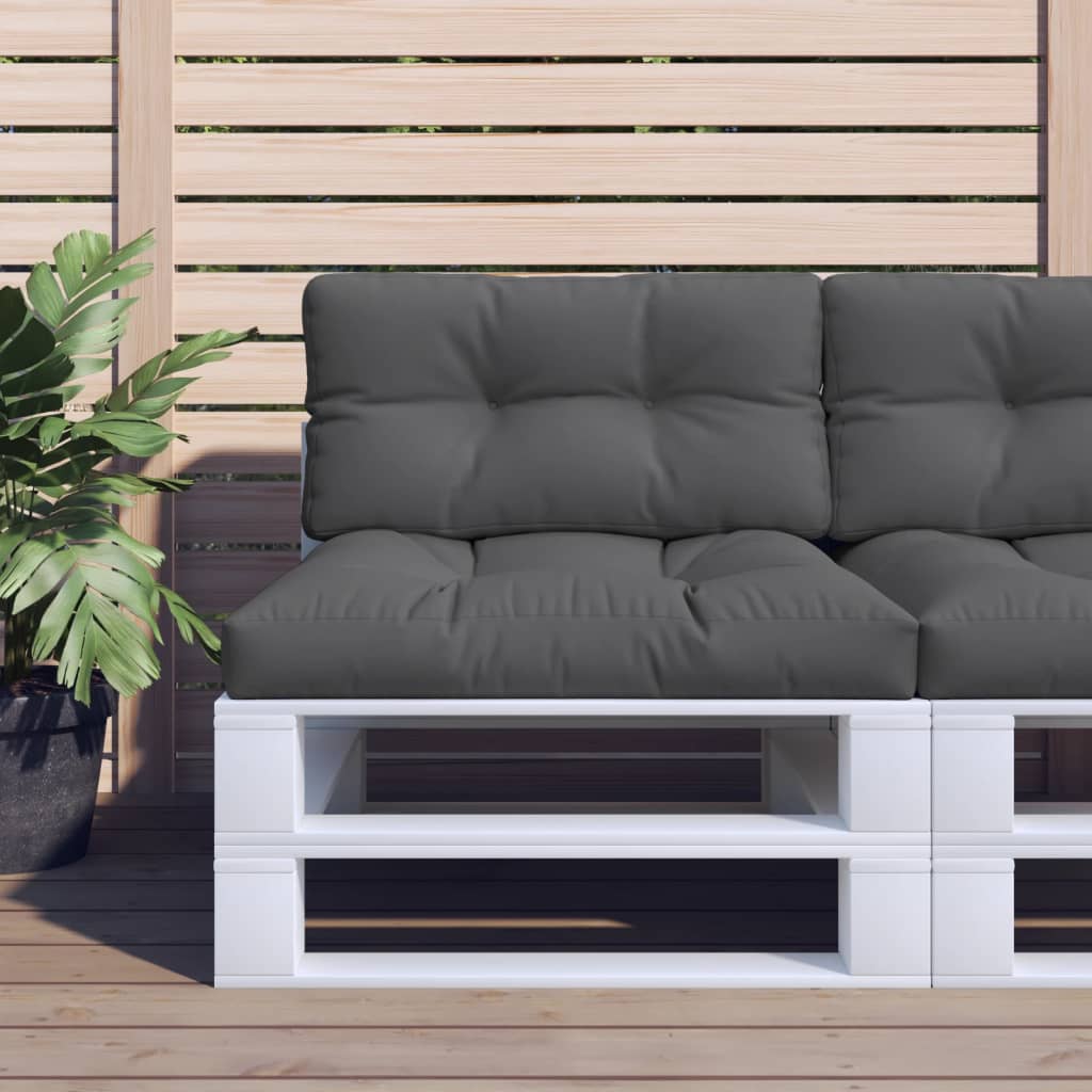 vidaXL وسادة أريكة طبليات أنثراسيت 80×40×10 سم