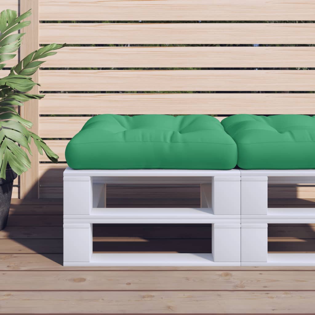 vidaXL وسادة أريكة طبلية أخضر 50×50×10 سم