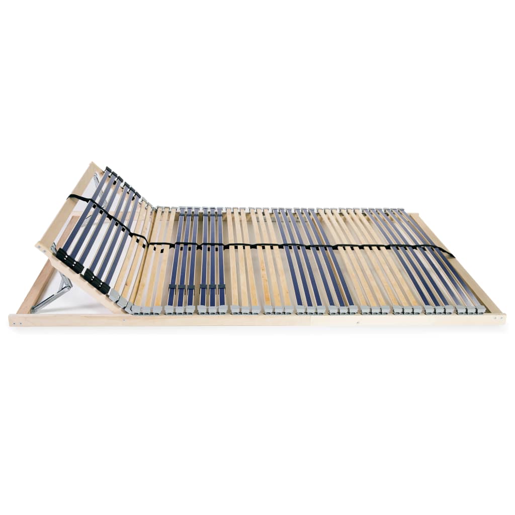 vidaXL قاعدة سرير شرائحية مع 42 شريحة خشبية و 7 مناطق 100×200 سم