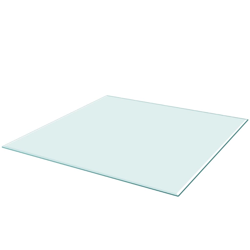 vidaXL سطح طاولة زجاج مقوى مربع 700×700 ملم